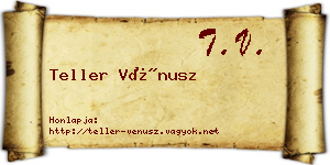 Teller Vénusz névjegykártya
